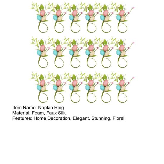 6/12/18 шт. пасхальные кольца для салфеток весенние пенопластовые яйца цветочные кольца для салфеток фермерские держатели для салфеток для пасхального свадебного ужина декор