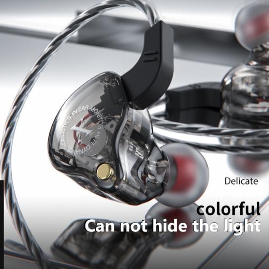 X2 3.5mm Universal Dual Moving Coil Quad-Core In-Ear HiFi Bass Wired Earphone
