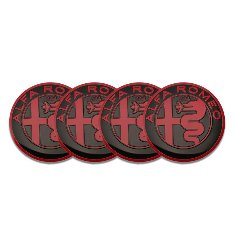 56mm Car Wheel Center Hub Cap Rim Cover Emblem Sticker For Alfa Romeo Mito Brera 147 Giulietta 159 156 Stelvio Sportiva Giulia