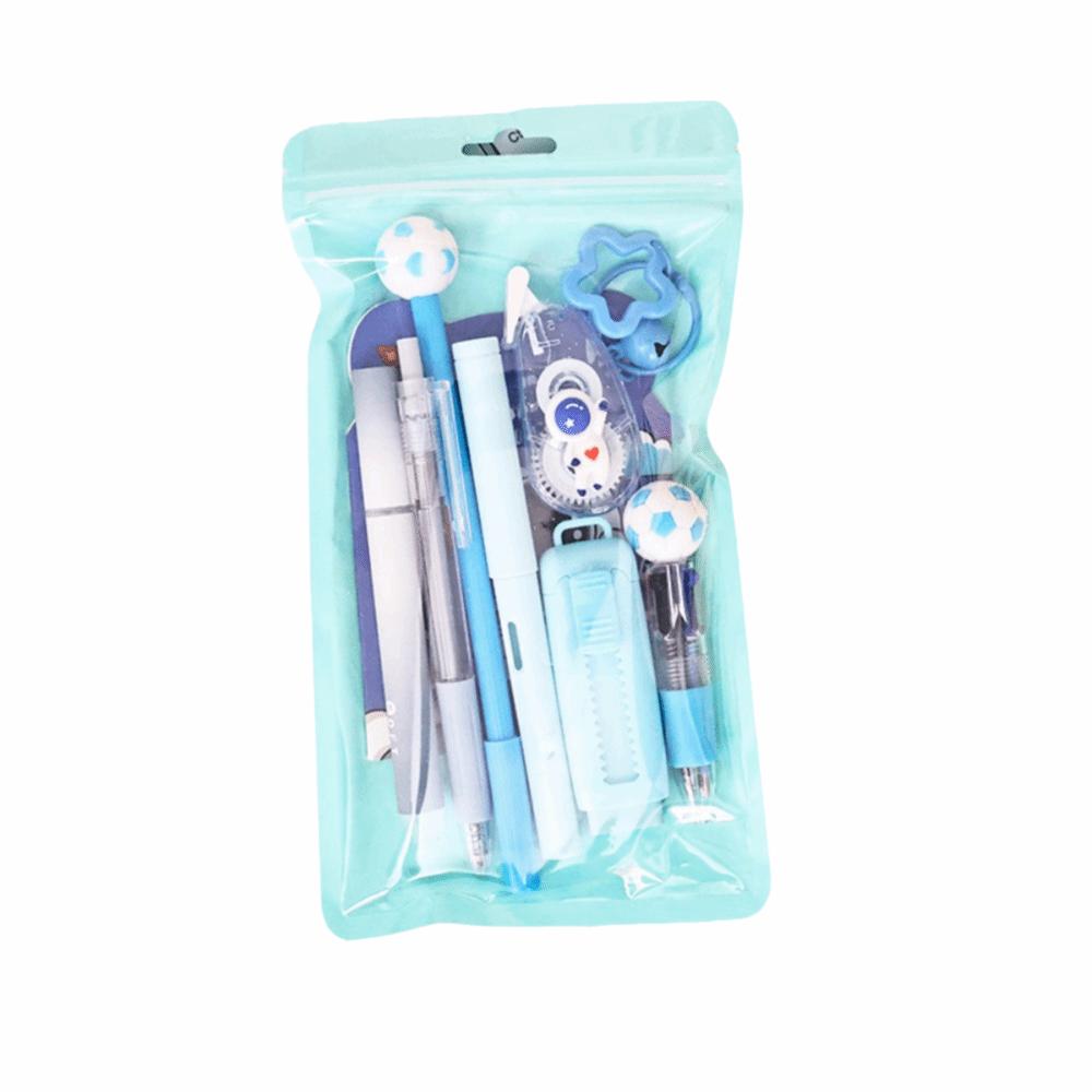 Cartoon School Stationery Set 6 Color Pens Cartoon Stationery Set for Primary School