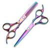 6" Fire Craftsman Mei Mei Black Hairdressing Scissors - Flat Cut & Thinning