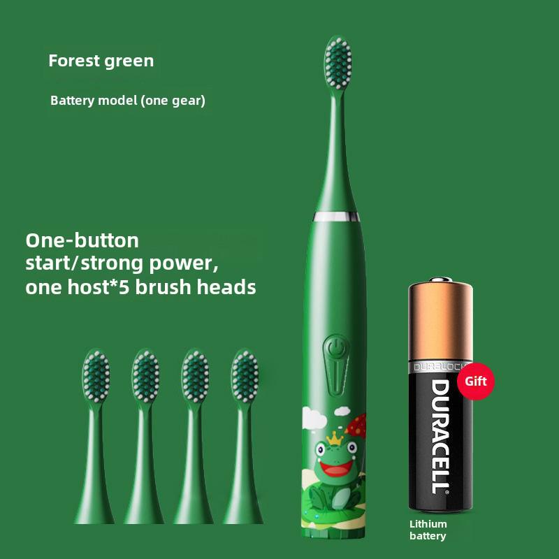 Водонепроницаемая ультразвуковая детская электрическая зубная щетка - милый мультяшный дизайн, мягкая щетина, класс защиты IP7, идеальный подарок