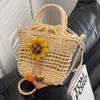 Elegant Summer Handwoven Bag For Women Stylish Rattan Crossbody Beach Tote