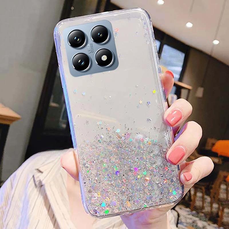 Для Xiaomi 14T Pro 14 T Shiny Bling Glitter Star Мягкий силиконовый прозрачный чехол для телефона Xiaomi Mi14T 14Tpro Gradient противоударный чехол