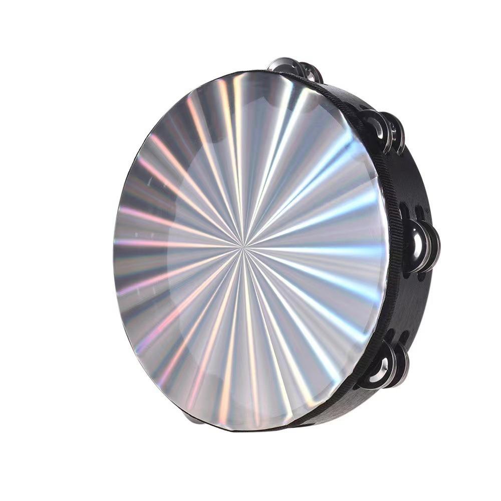 6/8/10 Inch Hand Drum Single/Double Row Tambourine Handbell  Musical Percussion Instrument