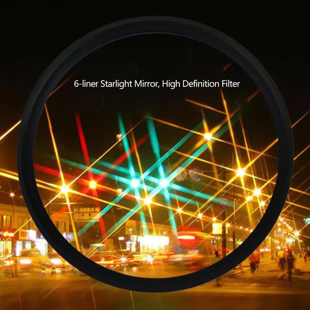 52mm Rotatable Adjustable Phone Star Filter Firelight Lens for Jewelry Accessories Night Photography Sparkling Effect Capture