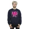 DC Comics Mens Superman Pink Hearts And Stars Logo Sweatshirt