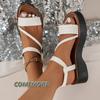 Fashion 2024 New Summer Sandals Women's Casual Shoes New Sole Durable Ladies White Outdoor Beach Platform Sandals Roman Style Large Size