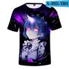 Мода Harajuku Kid Kawaii Топ Новый Аниме Re: Футболка Zero Cute Twin Ram Rem для косплея 3D с коротким рукавом для мужчин и женщин