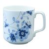 NARUMI Milano Duo Plum Blossom Microwave and Dishwasher Gift Mug, 330cc, Blue, Design, Safe, Boxed, 52442-2956