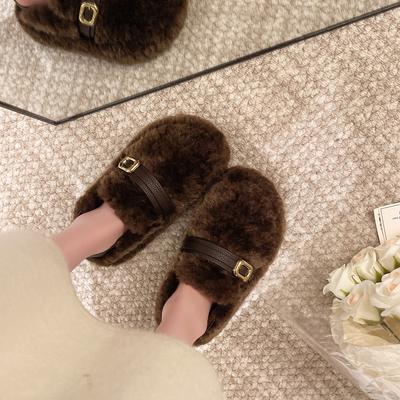 Зимние домашние тапочки 'Doudou' сохраняют тепло и позволяют носить их двумя способами: как пушистые тапочки и как обычные хлопковые тапочки на толстой подошве с вельветом.