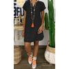 Loose Casual V-neck Short Sleeve Dress Loose Casual V-neck Short Sleeve Dress