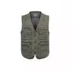 Мужской рабочий жилет без рукавов с множеством карманов, повседневный жилет в стиле милитари бежевого, хаки, темно-серого, темно-синего цвета, размеры XL-10XL