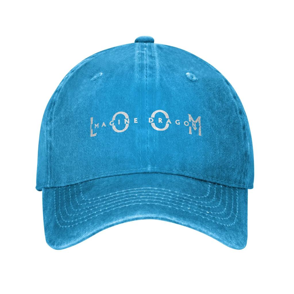 Vintage Imagine Dragons Loom Album Baseball Caps for Unisex Women Distressed Denim Snapback Hat Band Music Outdoor Adjustable Hats