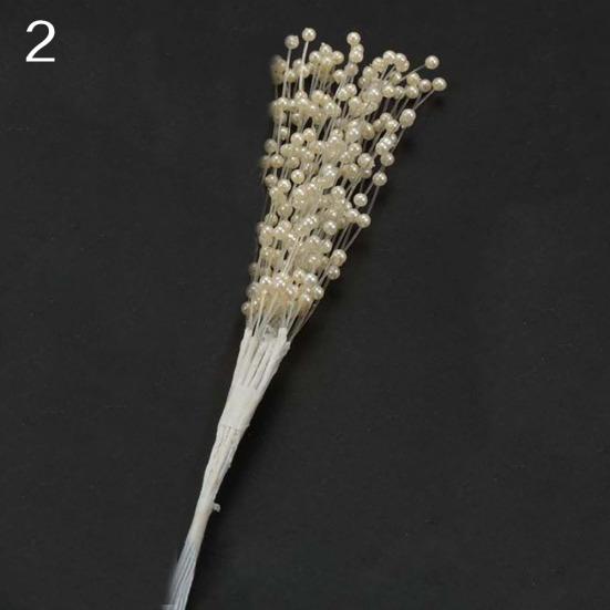 10Pcs/Set Flower Bunch Ravishing for Living Room No Withering Stems Handmade Faux Pearl Bead Spray Wedding Bouquet Beautiful