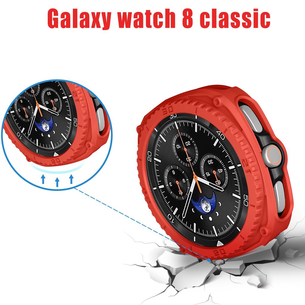 PC Case+Scale Protective ring For Samsung galaxy watch 8 classic 46mm Accessories Hollow Bumper For galaxy watch 8 classic cover