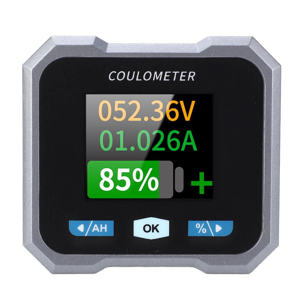 Battery Monitor Meter Waterproof 400A 10‑100V Capacity Percentage Time Power Voltage Meter with Shunt for Electric