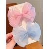 2 Women's Spring New Gentle Gauze Bow Hair Clip Hair Accessories