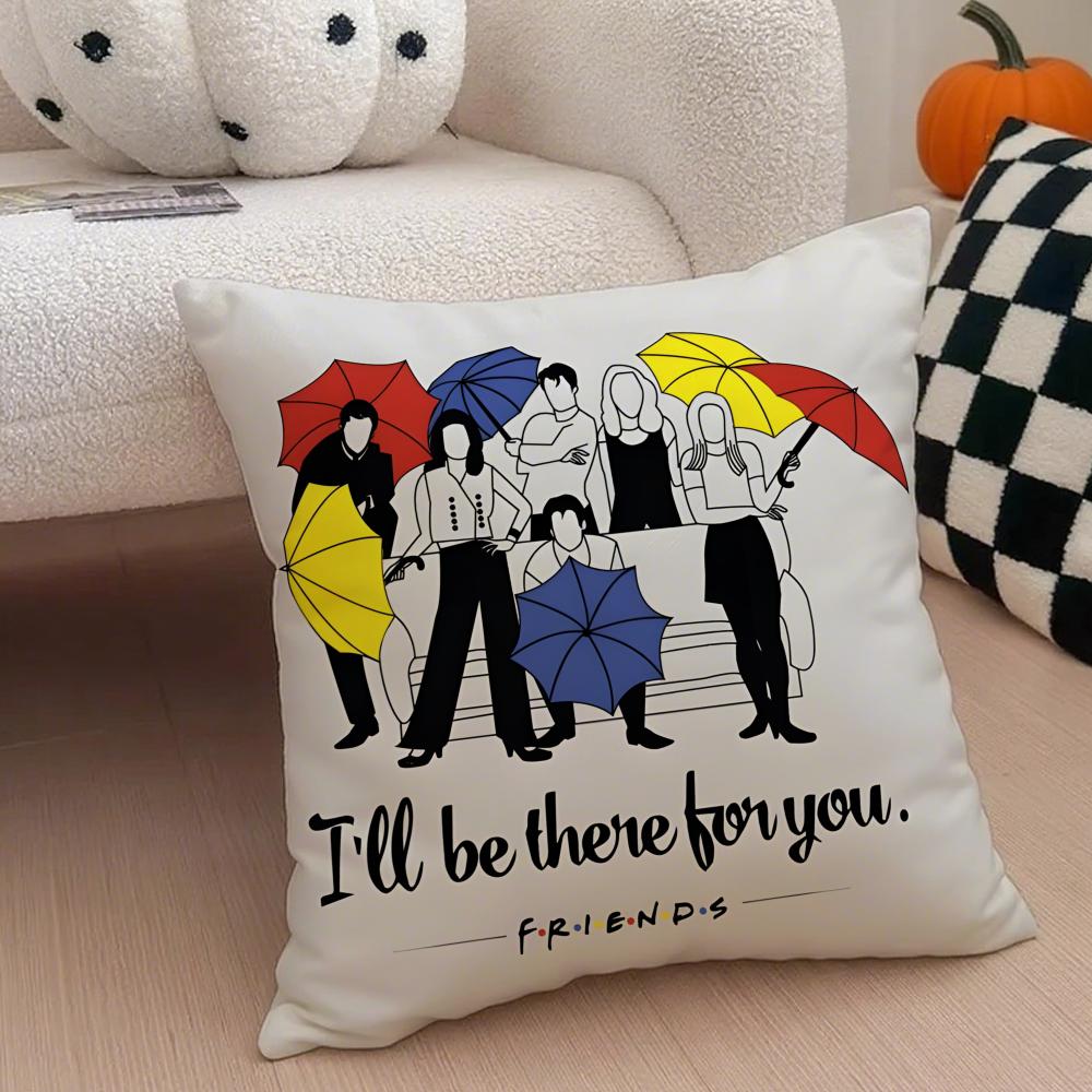 Nostalgic pop fashion FFriends TV Cushion Cover Throw Pillow Cover Hidden Button Durable Polyester Chair Cushion