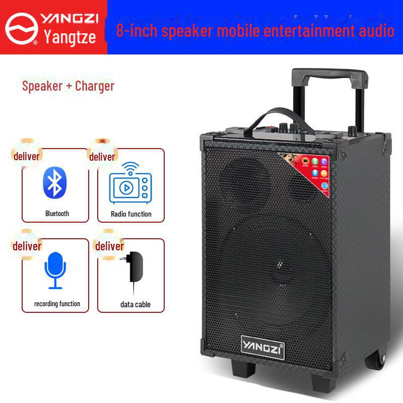 Yangzi Портативная Bluetooth-колонка для караоке с 3D-звуком для использования дома и на улице