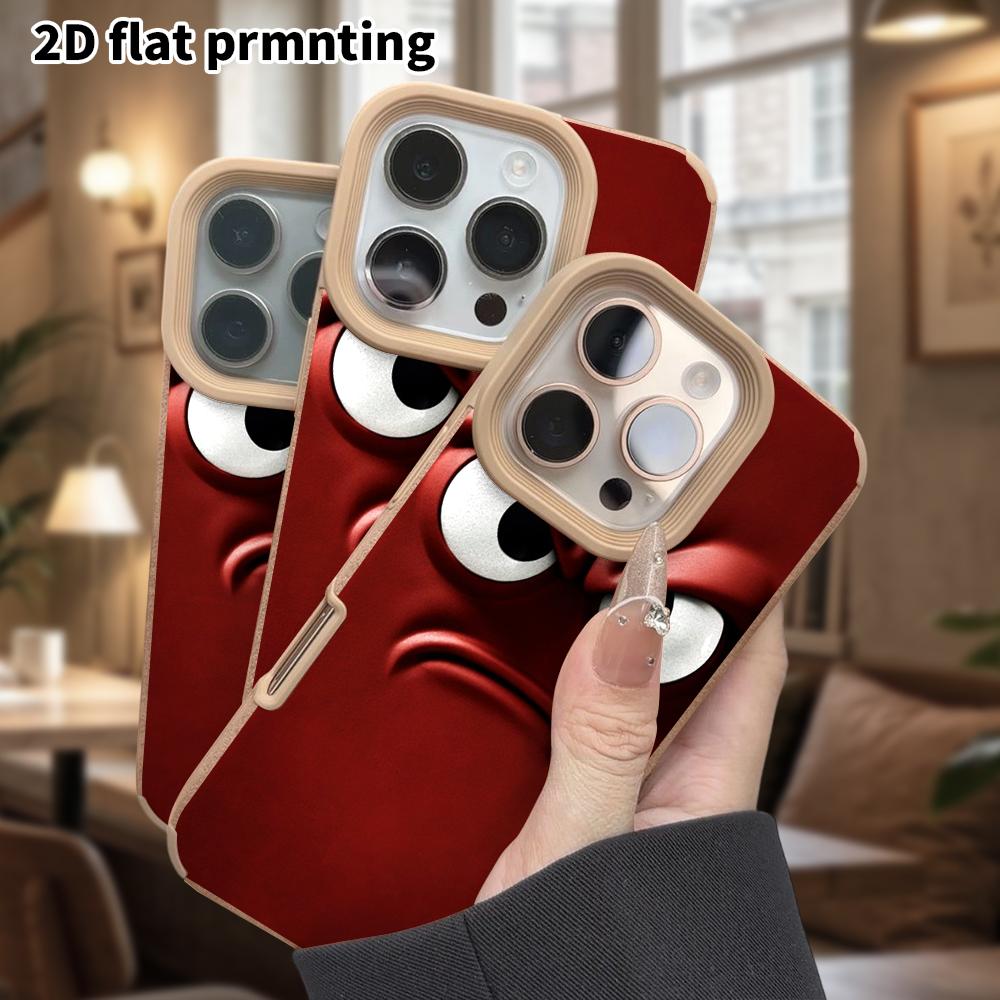 Phone Case: Lambskin 2D Flat Samsung Galaxy A34 A35 M05 M06 S20 S22 S21 FE Plus 5G Protective Case, Angry Emoji, Christmas and Halloween Gift