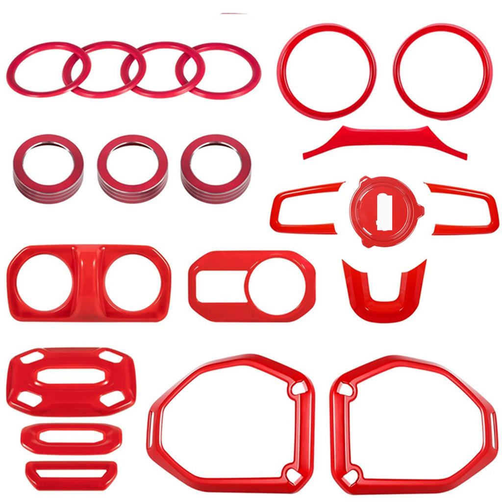 Car Steering Wheel Air Outlet Roof Speaker Decoration Cover Trim Kit for Jeep Wrangler JL 2018-2025 2026 Interior Accessories
