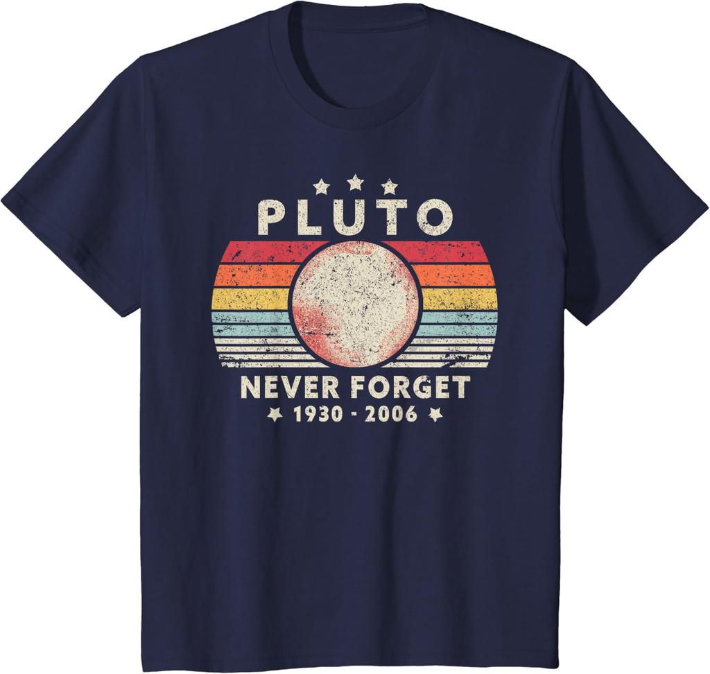 Never Forget Pluto Shirt. Retro Style Funny Space, Science Men T Shirt