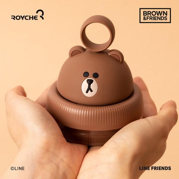Устройство для удаления ворса с беспроводной зарядкой Line Friends, 6 лезвий, КОРИЧНЕВЫЙ