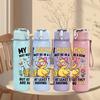 1PC My Ducks Sassy Quote Graphic,750ml Color Plastic Sports Water Bottle,Leakproof Flip Straw Lid,Suitable for Sports Office Home Use
