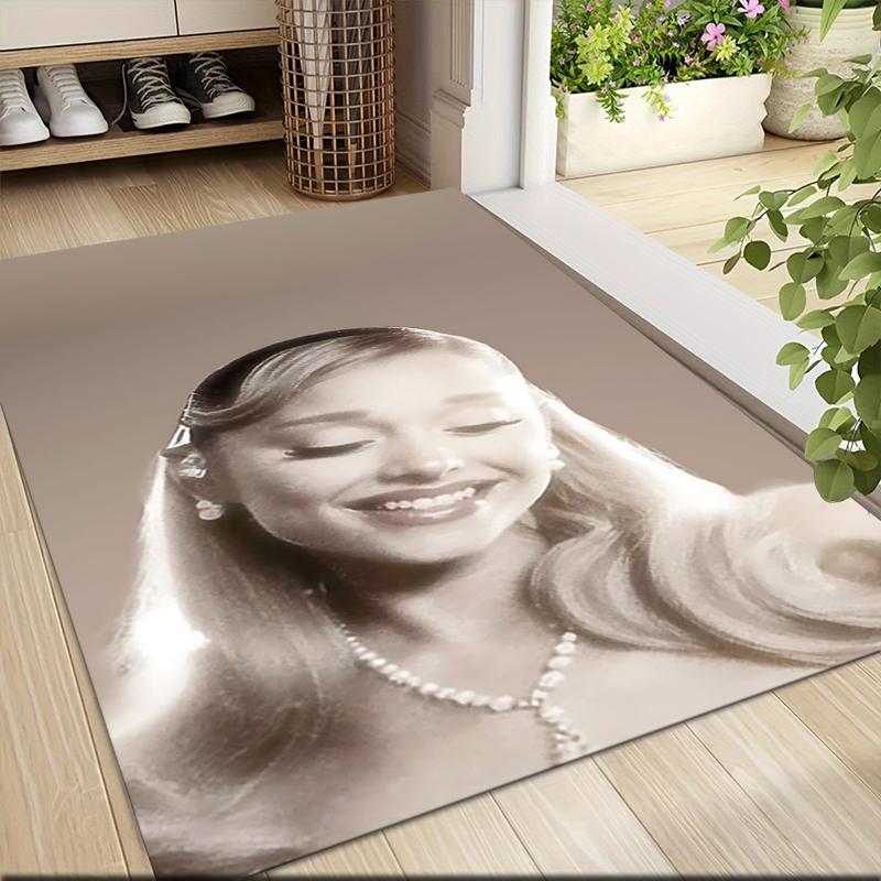 Vintage Glamour Portrait Carpet Rug Soft Washable Antislip Home Living Room Sofa Mats Personalized Christmas Rug