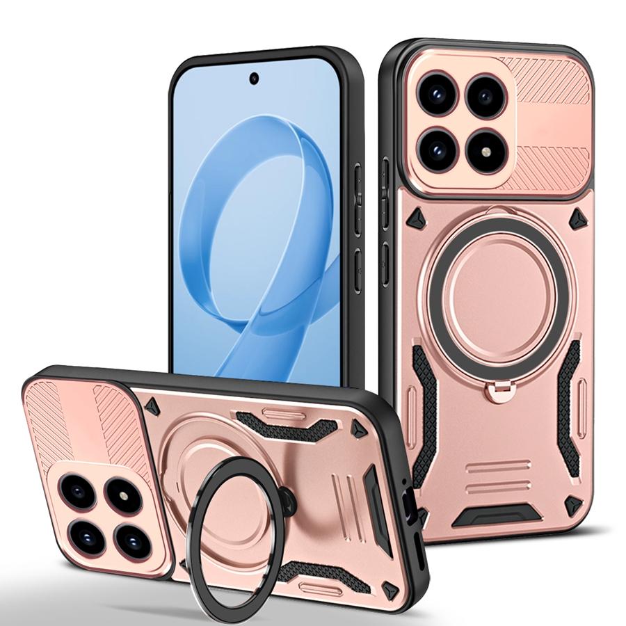 Бронированный противоударный магнитный чехол для Xiaomi 14T 14 15 15T Poco C75 C85 X7 M6 M7 Pro 5G F7 Ultra с кольцом-держателем для автомобиля