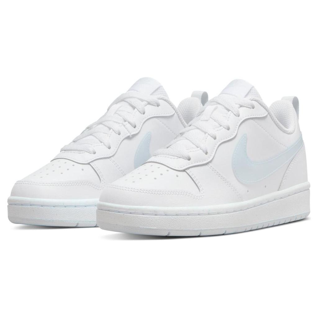 Nike Детские кроссовки Court Borough Low 2 GS Aura белого цвета BQ5448-118