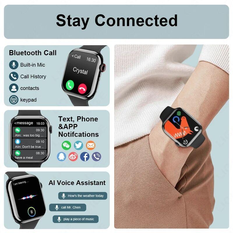 Смарт-часы для женщин, часы с GPS-трекером, 9 мини-HD-экранов, BT-вызов, пульс, кровяное давление, мужские умные часы для Apple Watch, часы IWO