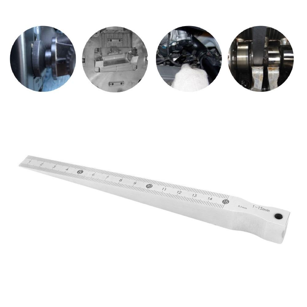 Stainless Steel Taper Gauge 1-15mm Range Gap Measurement Tool Wedge Feeler Gauge Automotive Repair