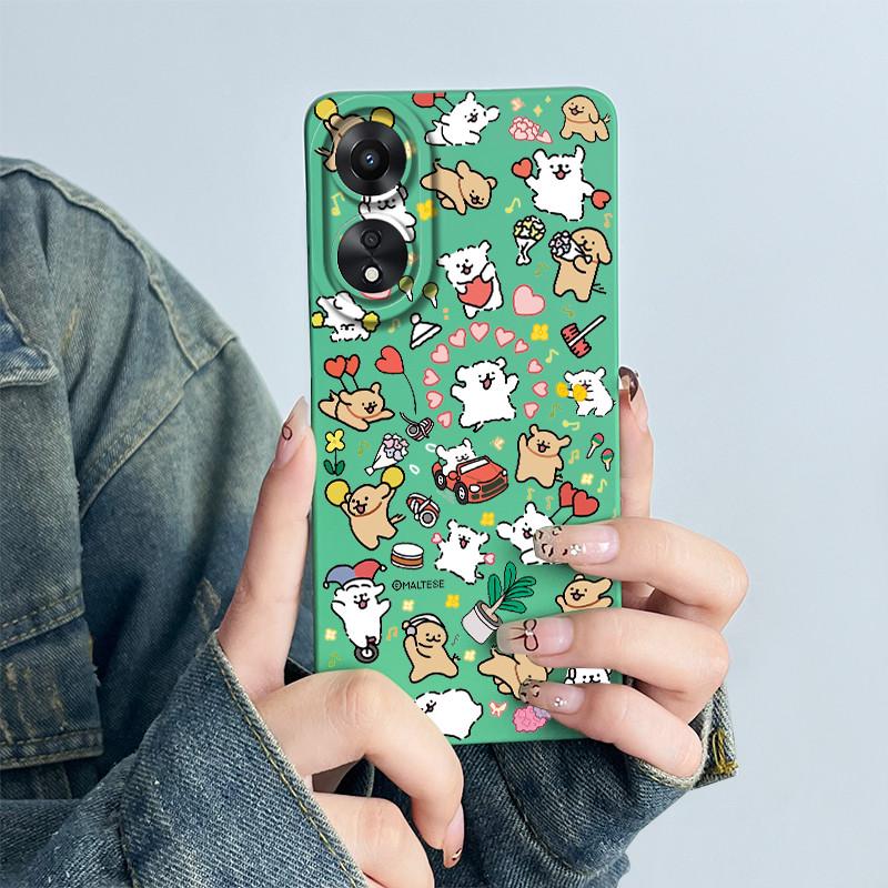 Чехол для телефона OPPO A78 4G CPH2565 Мягкий силикон Милый панда Цветок Мальчики Девочки Расписная оболочка Funda Защитный корпус Coque