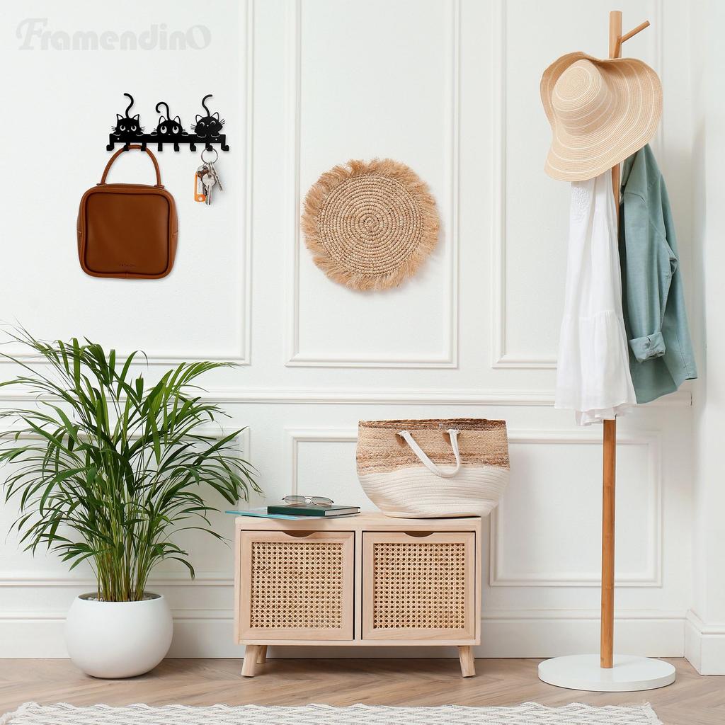 Animal Shaped Key Holder Wall Mount Hook Metal Iron Paw Print Hanger for Entryway Decorative Storage Organizer