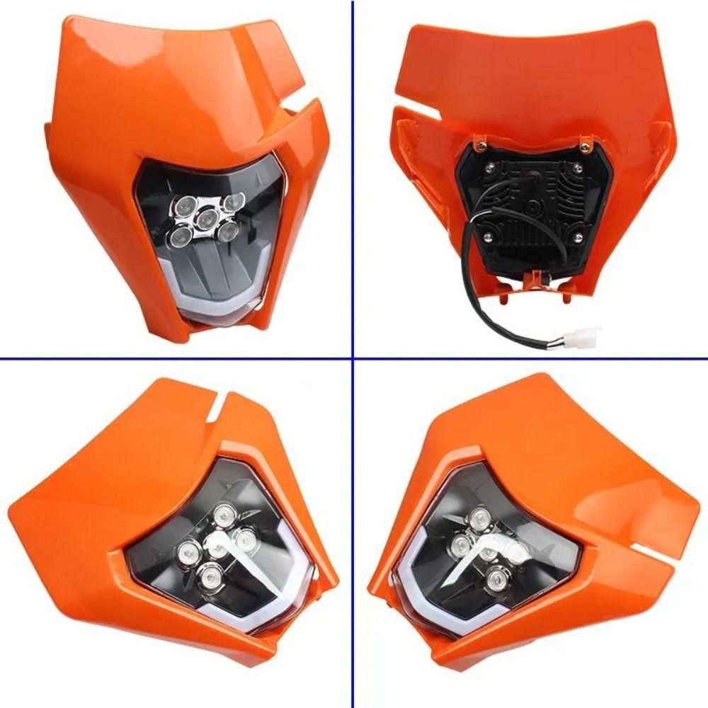 For KTM Motorcycle Headlight Plate 12V/5A Motocross Enduro Mask Motocross Headlamp Outdoor
