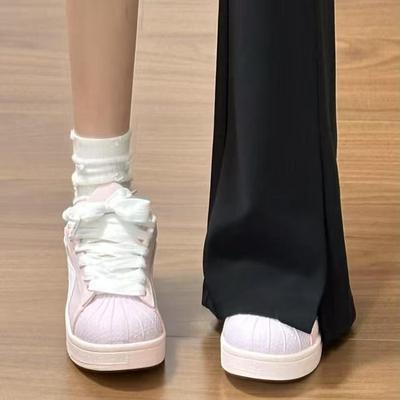 Осень новая нишевая дизайнерская обувь с надписью, легкая пудровая, хлебная обувь, женская универсальная повседневная обувь