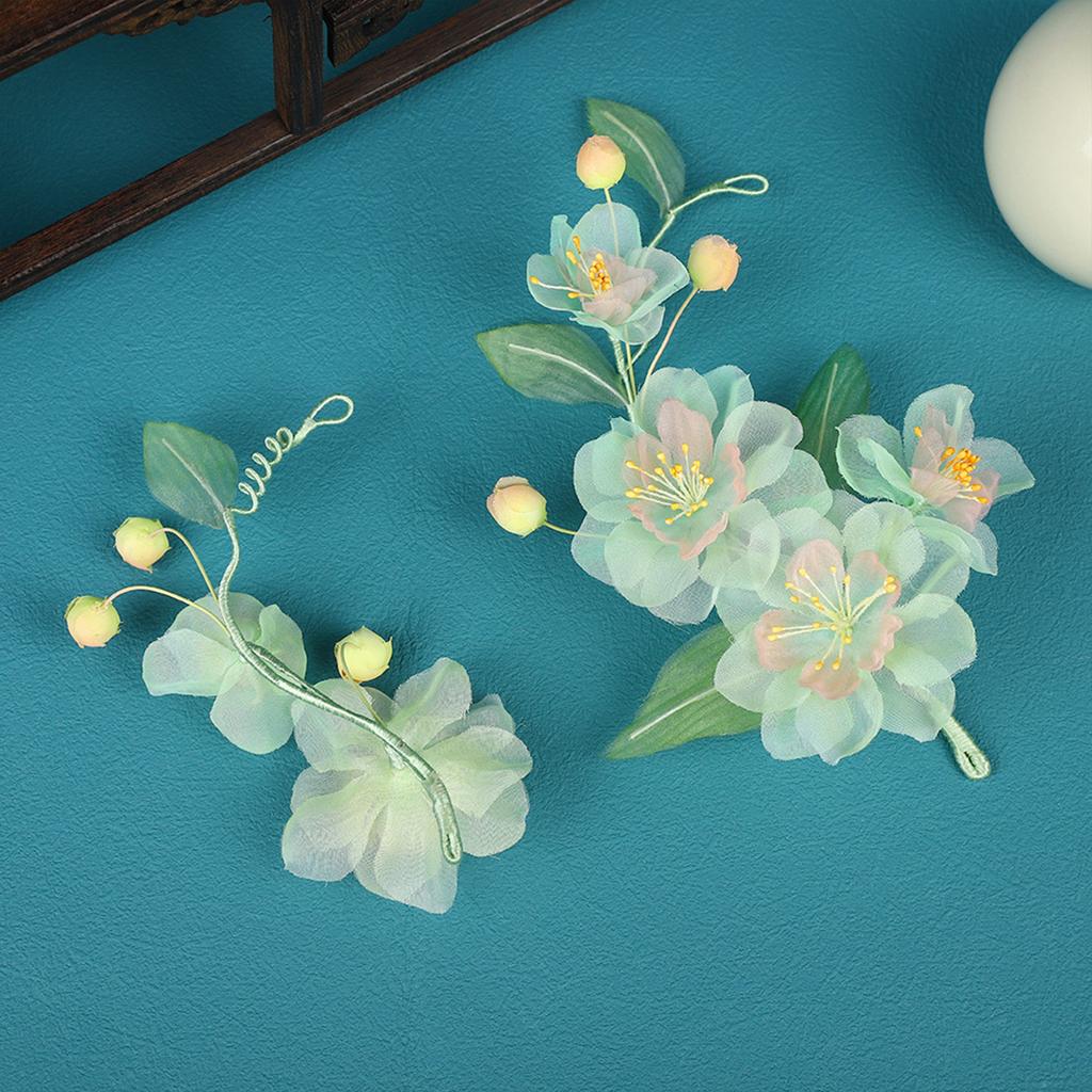 Chinese Style Flower Hair Clips Temperament Clips Alloy Headpiece for Thick Curly Hair Styling Decorative