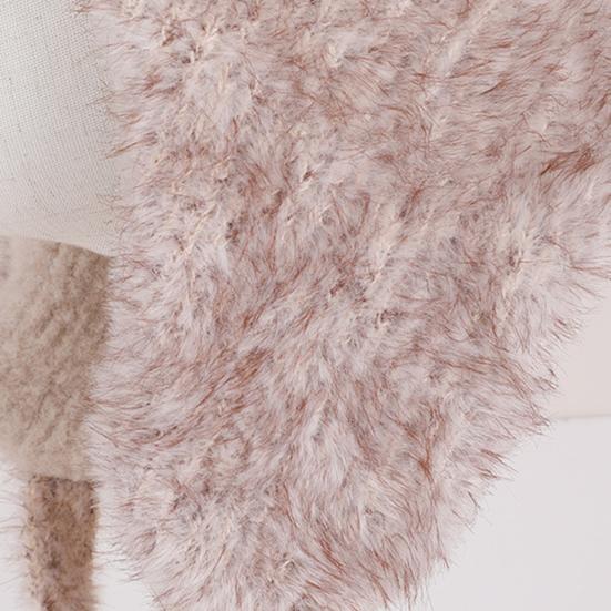 Детская шапка с ветрозащитной веревкой, мультяшная форма медведя, мягкий плюшевый подклад, эластичная теплая шапка, зимний головной убор для мальчиков и девочек