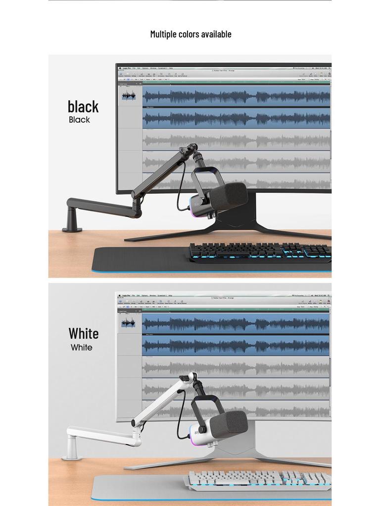Профессиональная ударопрочная микрофонная стойка Fifine с фиксированной стрелой
