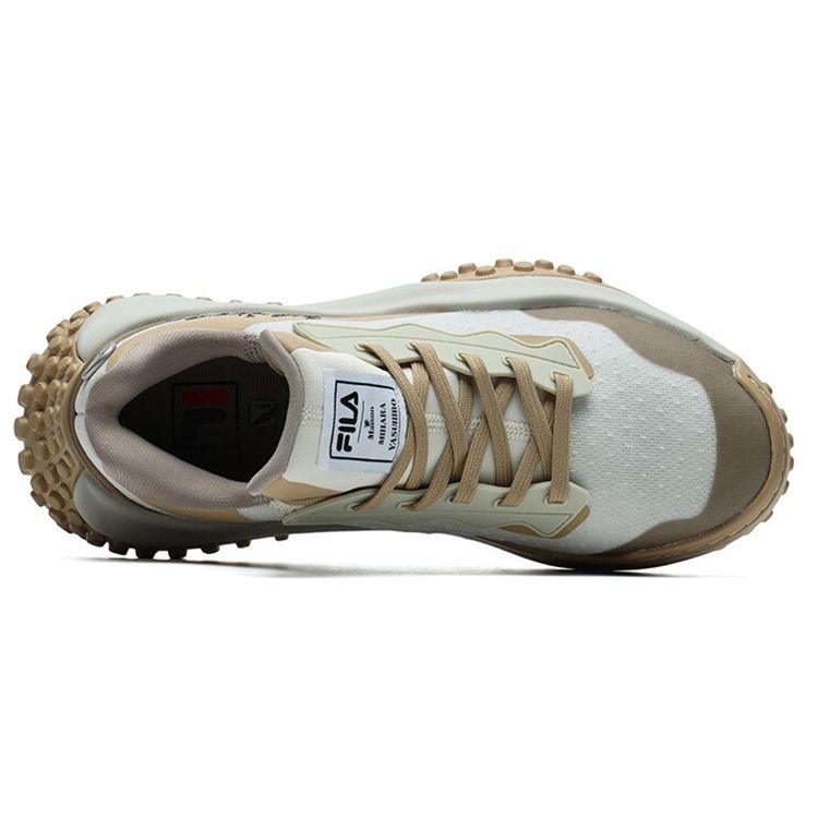 Mihara Yasuhiro X Fila 9 Тканевые TPU Сетчатые Спортивные Низкие Повседневные Кроссовки Женские кроссовки Коричневый Белый F12W124138FSS