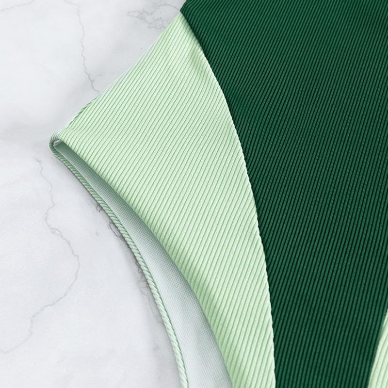 Новый слитный контрастный купальник для женщин