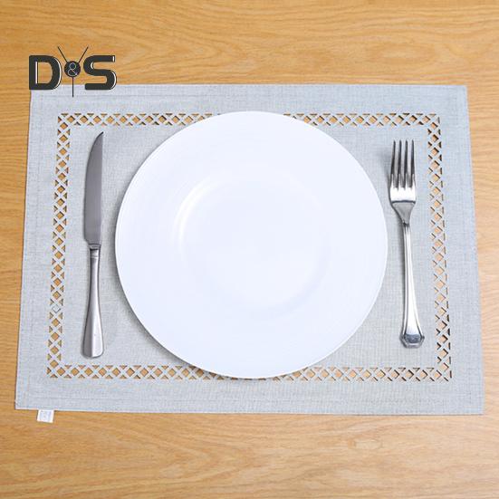Водонепроницаемый коврик под приборы, геометрический, с выемкой, квадратной формы, утолщенный, термостойкий, нескользящий, для вечеринок, свадеб, банкетов, украшения стола, обеденного кухонного коврика