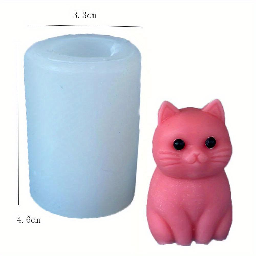 3D Fat Cat Animal Silicone Candle Mold DIY Lovely Kitty Gypsum Mould Aromatherapy Soap Making Tool Handmade Gifts Home Decor