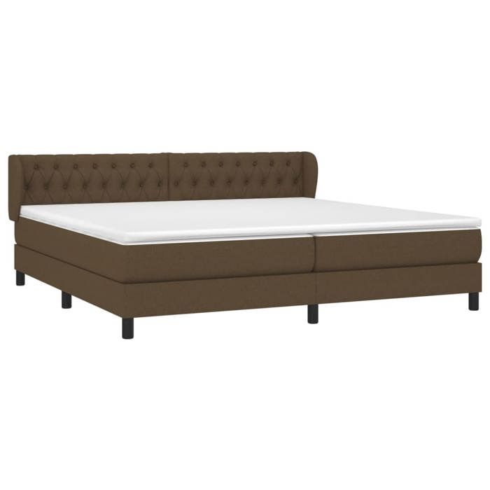 Maison Exclusive - Sommier à lattes de lit avec matelas Marron foncé 200x200 cm