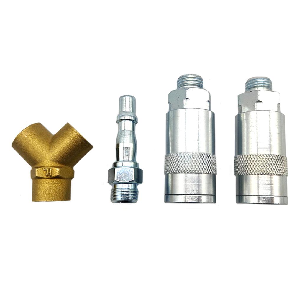 3 Way Air Compressor Fittings Y Connector Splitter Thread Quick Release Coupler for Air Lines Air Tools Compressors