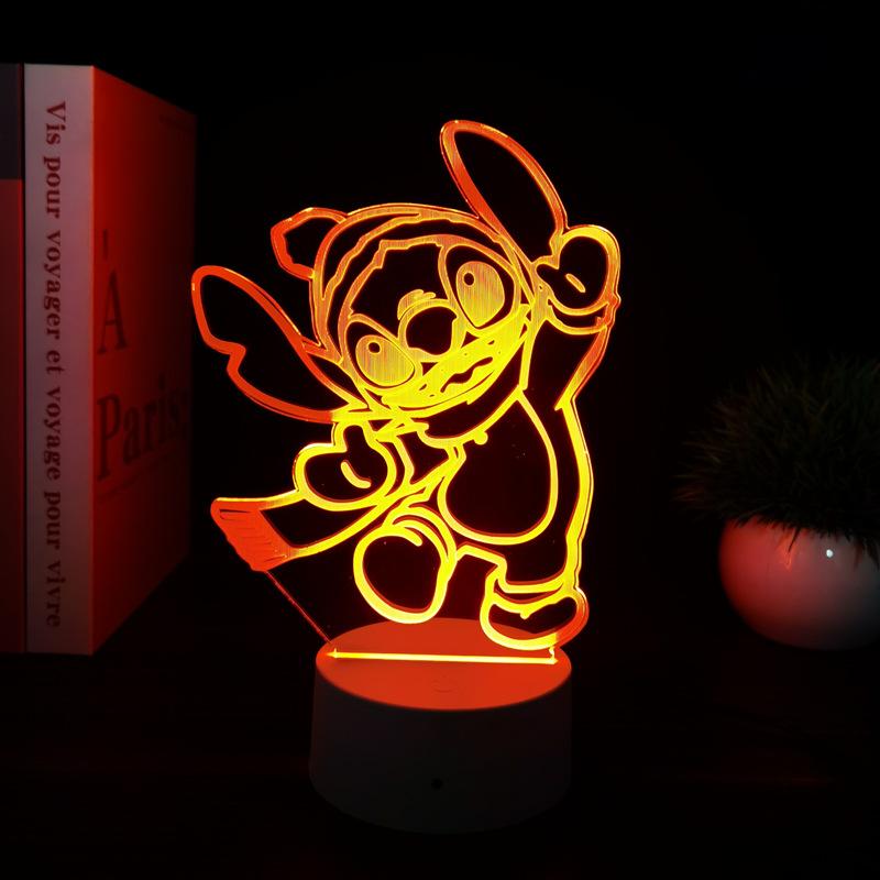 3D Illusion Stitch 7/16 Color LED Night Light Smart Touch Room Decor Bedside Night Light Birthday Valentine's Day Christmas Gift