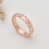 925 Sterling Silver Pan Ring Creative Frosted Rose Gold Ring For Women Wedding Party Gift Fashion Jewelry
