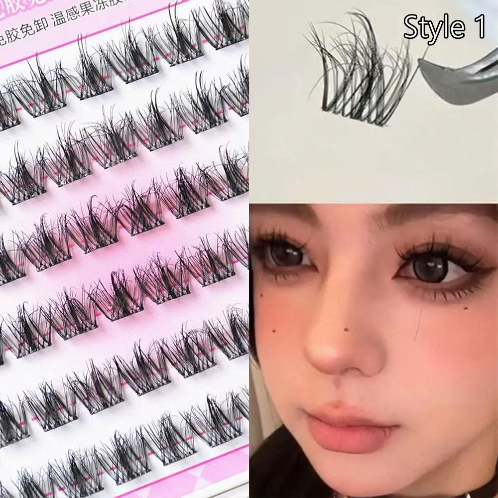 Natural Look Glue-free False Eyelashes Press On Segmented Eyelashes  Women's Beauty